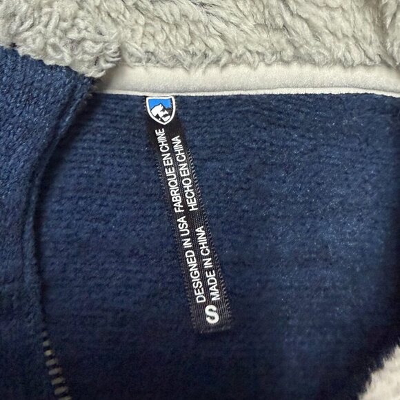 KÜHL Alaska 1/4-Zip Women’s Small Blue Soft Knit Pullover EUC - Picture 5 of 12